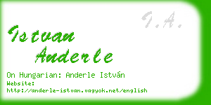 istvan anderle business card